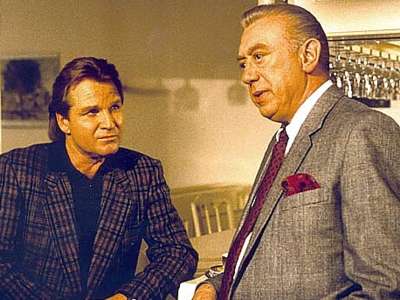 Horst Tappert en Fritz Wepper in 'Derrick'